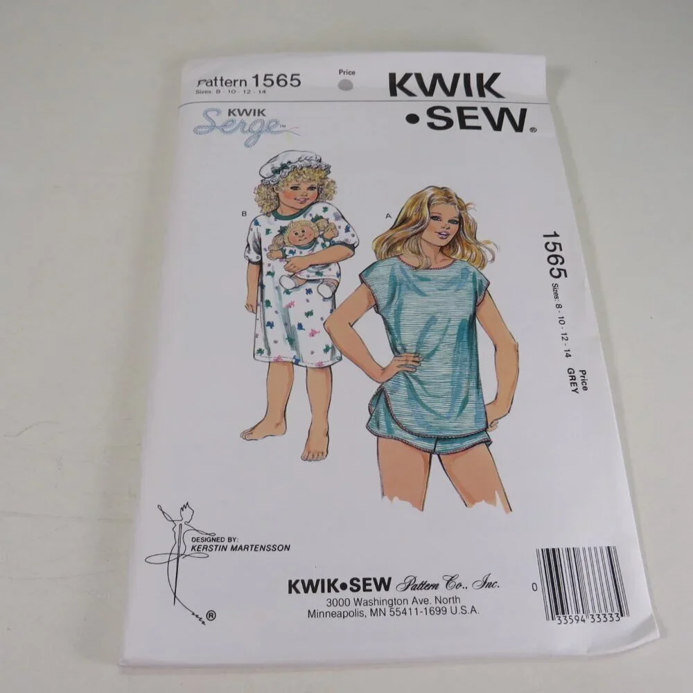 Girl Clothes & Doll Set kwik sew